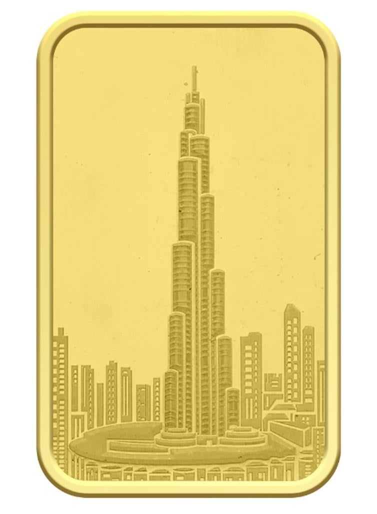 أف كيه جوليريز سبيكة ذهب برج خليفة إمارات وزن 5 تولات ونقاء 999.9 - Image 1