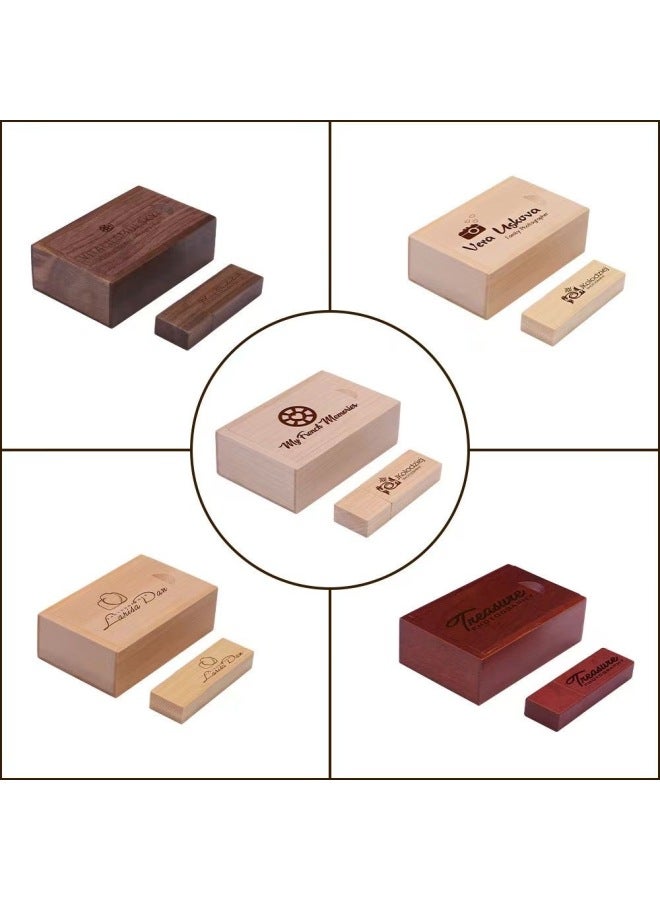 High-speed U Disk 32G Personalized Creative Walnut Wood U Disk Large Capacity School Gift Music USB Disk-Color:Natural Bamboo-Capacity:8GB - Image 5