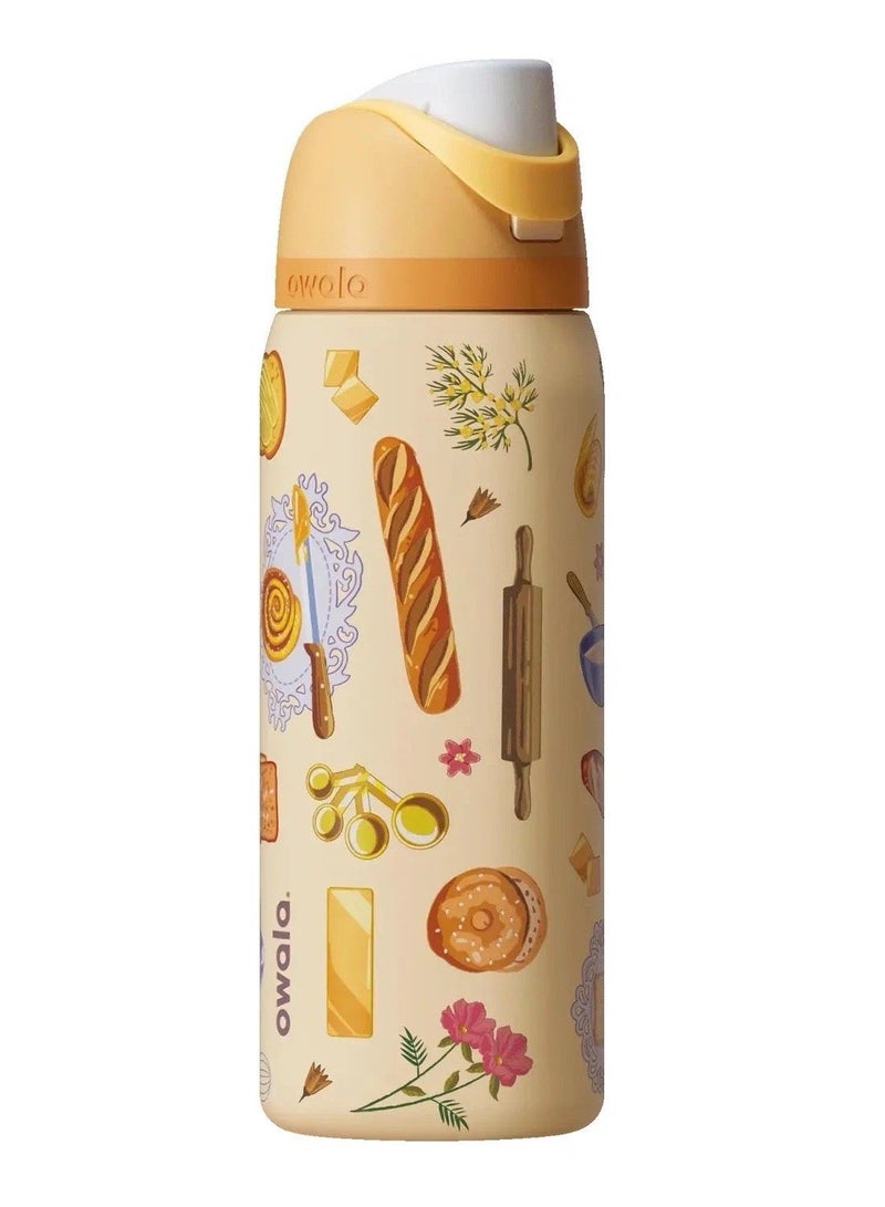 Owala （Brunch Bunch32oz）FreeSip Insulated Stainless Steel Water Bottle with Straw for Sports, Travel, and School BPA-Free Sports Water Bottle - Image 2
