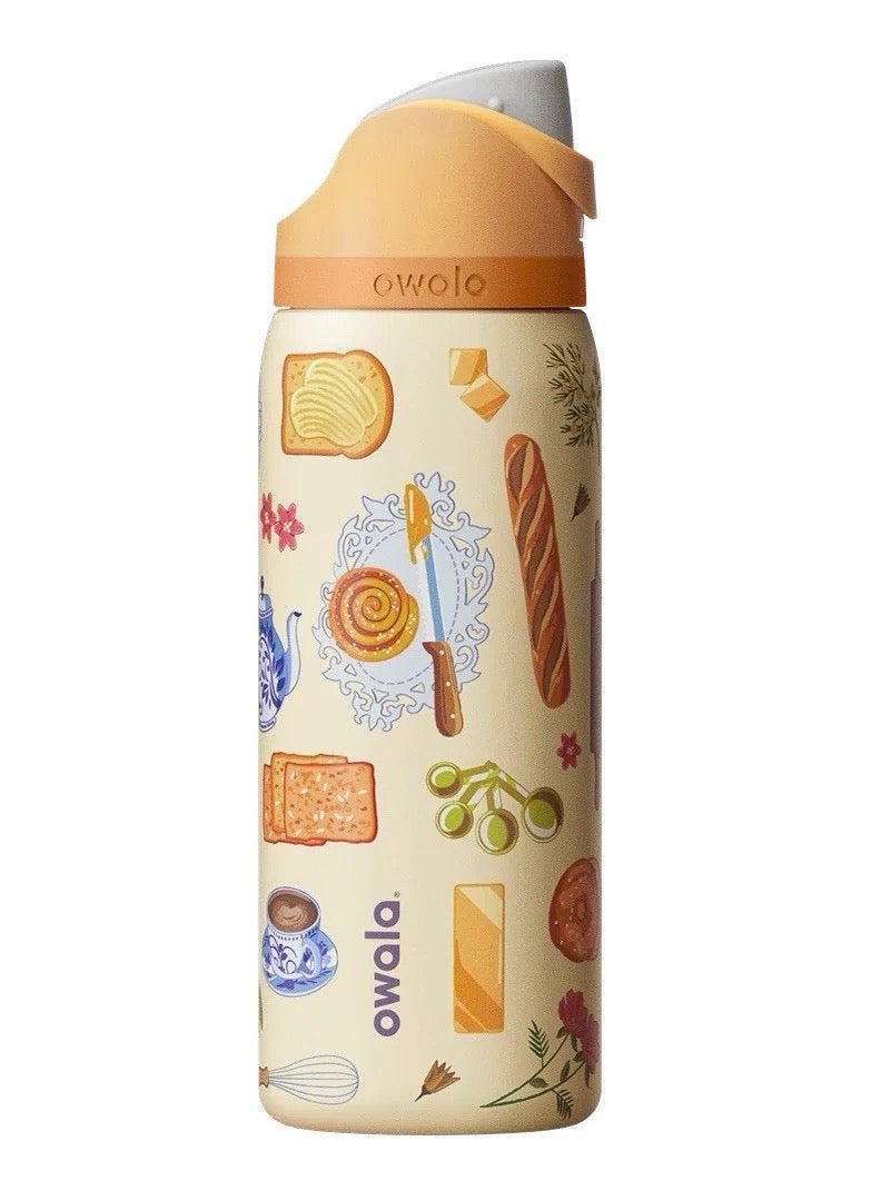 Owala （Brunch Bunch32oz）FreeSip Insulated Stainless Steel Water Bottle with Straw for Sports, Travel, and School BPA-Free Sports Water Bottle - Image 5