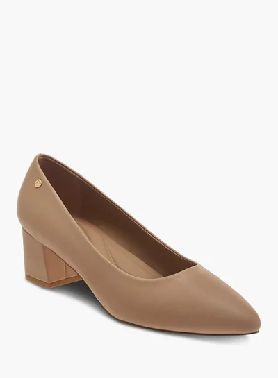 Flora Bella By Shoexpress Womens Solid Slip-On Pumps With Block Heels