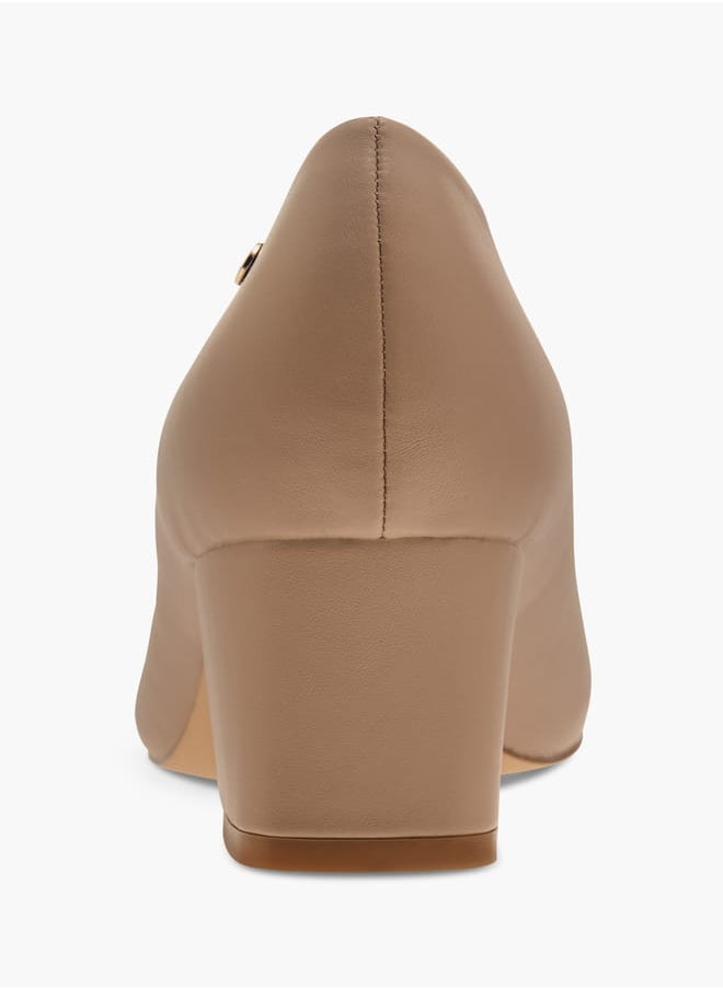 Flora Bella By Shoexpress - Womens Solid Slip-On Pumps With Block Heels - Image 1