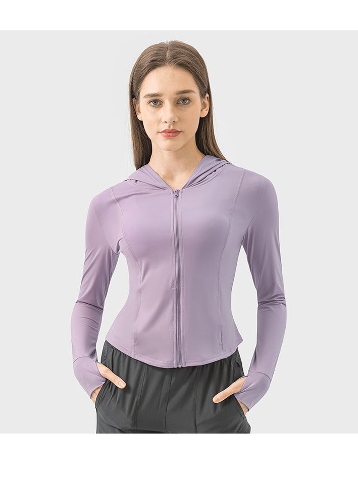 Brilliant Short Slim Sun Protection Jacket (Gray Rose L Size) - Image 1