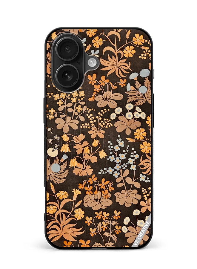 VR CREATIVE Protective Case Cover For Apple iPhone 16 Plus Brownie Flower Design Multicolour