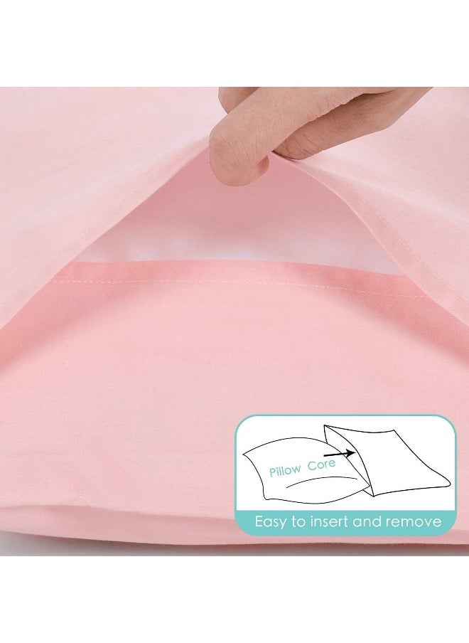 TILLYOU TILLYOU Toddler Pillowcase 2 Pack with Envelope Closure, 13" x 18" Silky Soft Microfiber Travel Kids Pillowcase for Boys and Girls, Pink  - Image 3