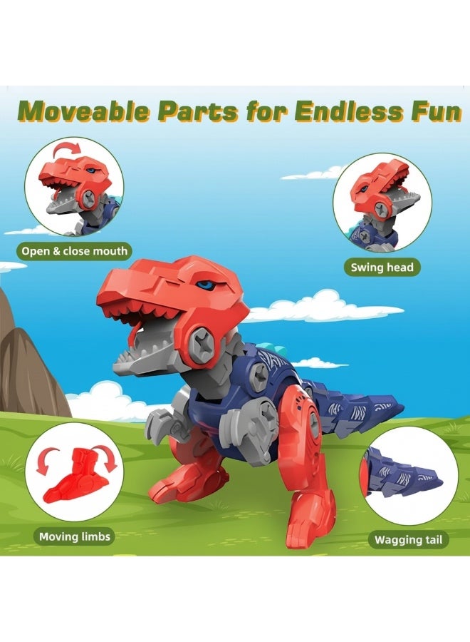 5 in 1 Take Apart Dinosaur Toy,Transformation Robot Constructor, Screw DIY Set Toys for 3~8 Years Old Kids - Image 5
