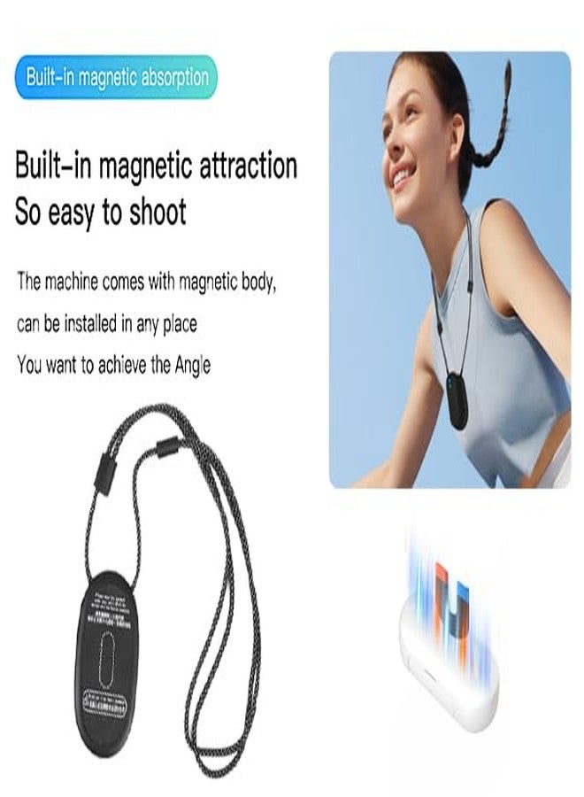 FOUKWAKC H8 64GB 4K Thumb Action Camera, Mini Body Cameras, Wearable Pocket Vlogging Camera, Multiple Accessory Mount Anywhere Small Portable Hands-Free Helmet Cam for Work, Cycling, Travel, Pet Walking (Black - Image 4