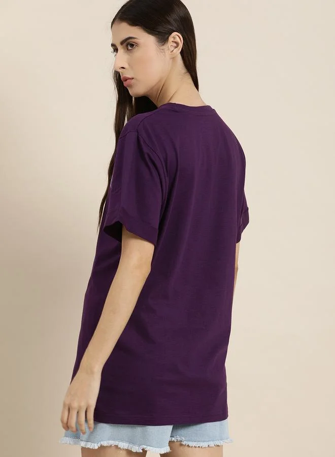 Dillinger Dillinger Oversized Typographic Print T-Shirt with Short Sleeves