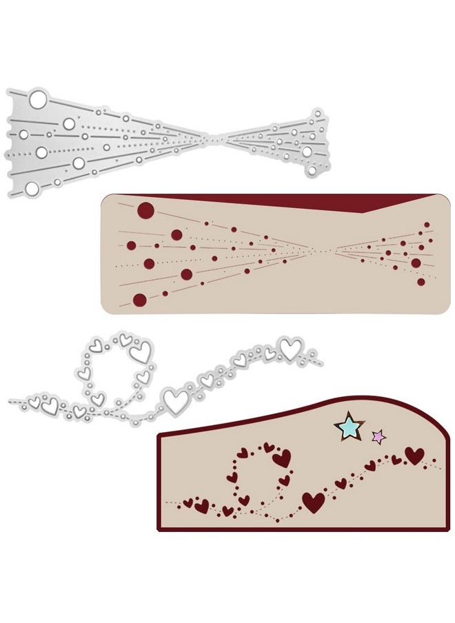 SENHAI - Cutting Dies For Cards Making Decor Bubble Spotty Line Cutting Die Cuts & Heart Lace Metal Cutting Dies Diy Scrapbooking Album Embossing Cards - Image 1