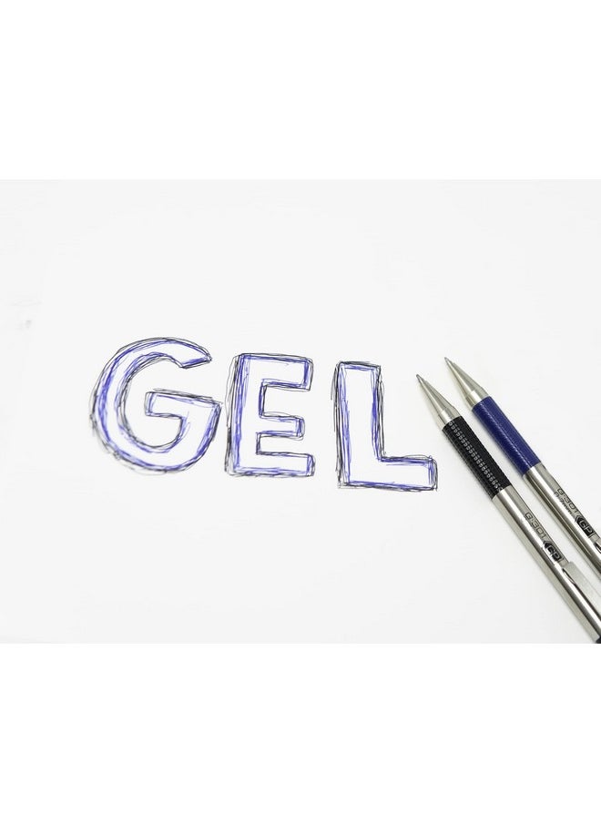 Zebra Pen Zebra Pen G-301 Retractable Gel Pen, Premium Stainless Steel Barrel, Medium Point, 0.7mm, Blue Ink, 4-Pack, (41324)  - Image 2