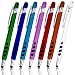 SyPen Stylus Pen for Touch Screens Ballpoint Writing Pens with Sensitive Stylus Tip 2 in 1 Compatible for Your Touch Screen Devices Assorted Barrel Colors Black Ink 7 Pack - Image 2