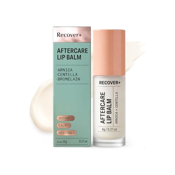 Arnica Lip Balm for Lip Filler Aftercare – Premium Botanical Serum with Arnica, Bromelain, Centella & Vitamin B5, Spa-Grade Post-Injection Lip Flip Care for Calming Comfort During Recovery, 0.21 oz