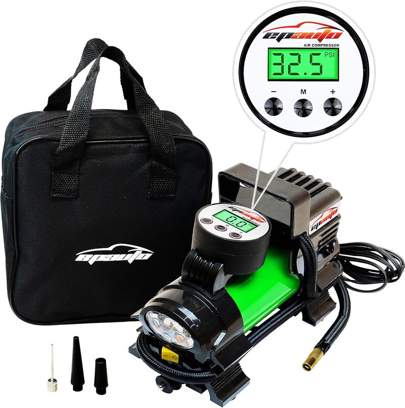 EPAuto 12V DC Portable Air Compressor Pump, Digital Tire Inflator - Image 2