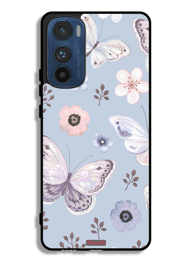 Tolwak Motorola Edge 30 Protective Case Cover Butterflies And Flowers - Image 1