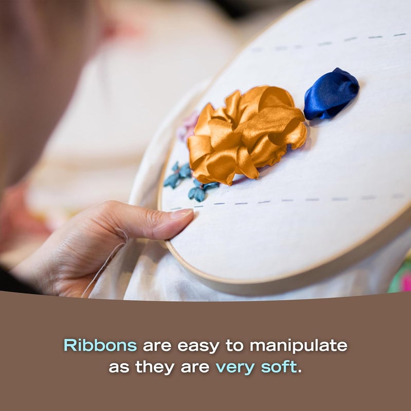 ThreadNanny New 7mm Size ThreadNanny 6 Spools of 100 Pure Silk Ribbons  Brown Tones  60 MTS x 7mm - Image 3