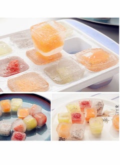 KASTWAVE Ice Cube Trays 3 Packs Flexible Silicone Ice Trays with Spill-Resistant Lids Easy Release Ice Trays Make 63 Ice Cube, BPA Free,Stackable,Dishwasher Safe  - Image 5