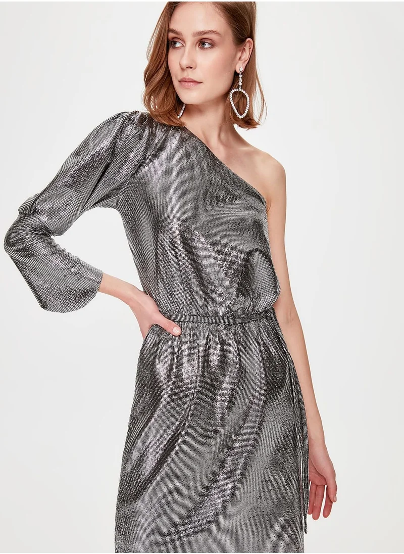 trendyol Shimmer One Shoulder Dress