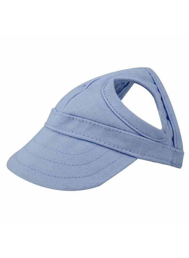 Fdit Pet Dog Sun Protection Visor Hat with Adjustable Strap Sport Hat (Blue L) - Image 1