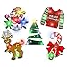 FlashingBlinkyLights Assorted Christmas Light Up LED Lapel Pins Set of 5 Snowman Sweater Christmas Tree Reindeer Candy Cane - Image 3