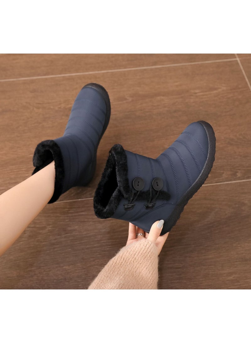 Loquat Women Slip-On Snow Boot Blue - Image 3