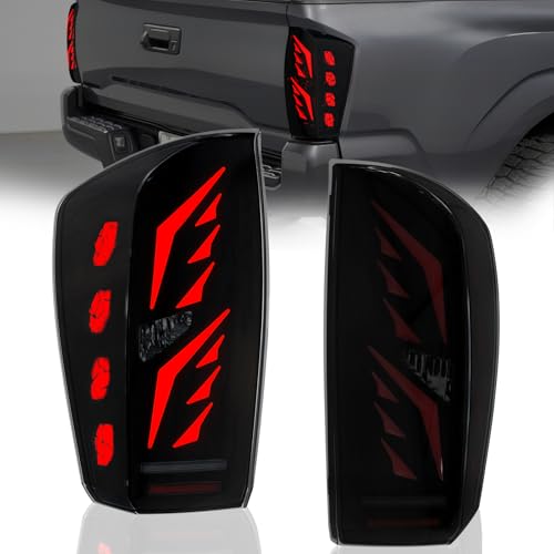 SINYATO INDUST Tacoma LED Tail Light AssemblyStarting Animated Rear Lamp Assembly for 2016 2017 2018 2019 2020 2021 2022 2023 Toyota Tacoma with Dynamic Turn SignalBrake LightReverse Light - Image 1