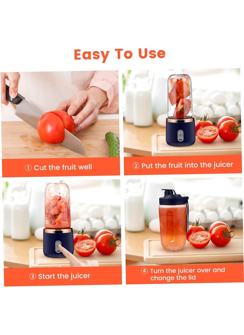 Small Juicer Electric Juice Machine Electric Juice Maker Rechargeable Juicer Rechargeable Cordless Juicer Mini Juicer Machine Portable Abs