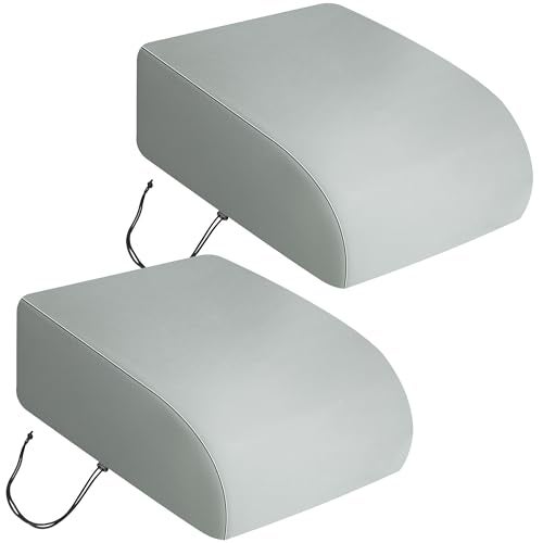 RunNico 2PCS RV Air Conditioner Cover Gray RV Air Conditioner Winter Cover with Drawstring Dustproof RV Roof Top AC Protection for Outside Travel - Image 1