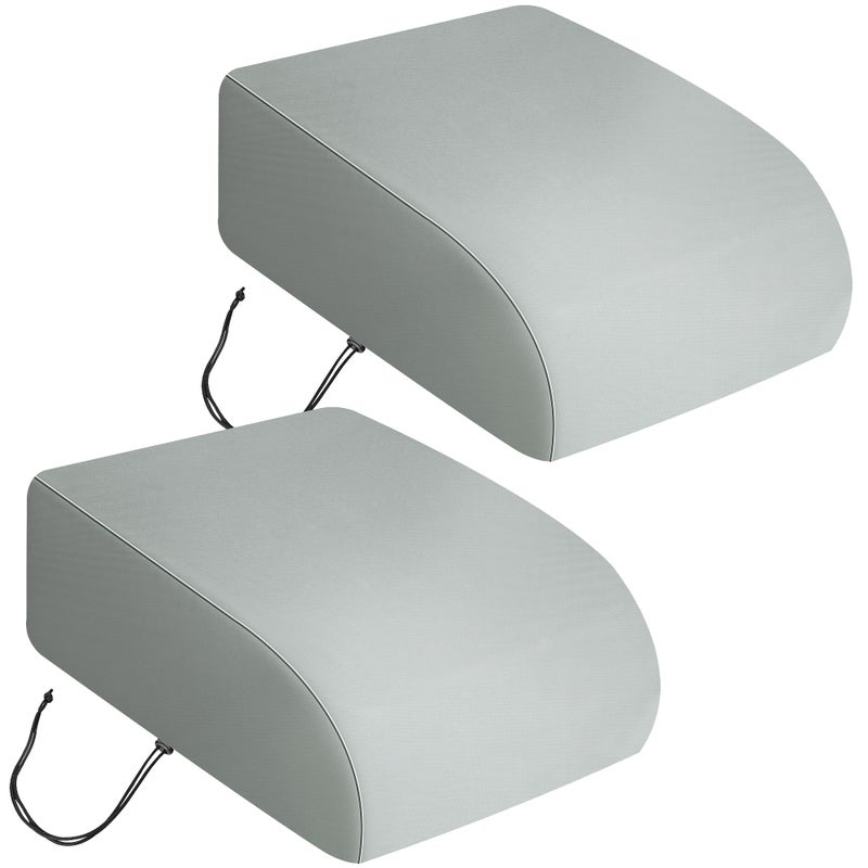 RunNico 2PCS RV Air Conditioner Cover Gray RV Air Conditioner Winter Cover with Drawstring Dustproof RV Roof Top AC Protection for Outside Travel - Image 2