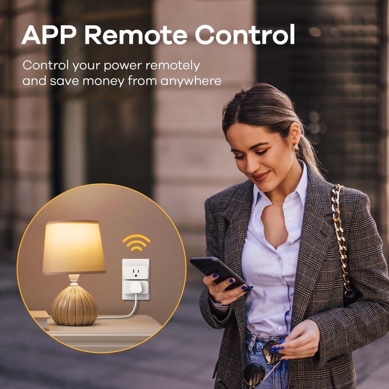 Linkind Matter Smart Plug, Work with Apple Home, Siri, Alexa, Google, SmartThings, Smart Home Smart Outlet Timer 15A/1800W, APP Remote Control & Schedule, ETL & FCC Certified, 2.4G Wi-Fi Only, 4 Pack - Image 5