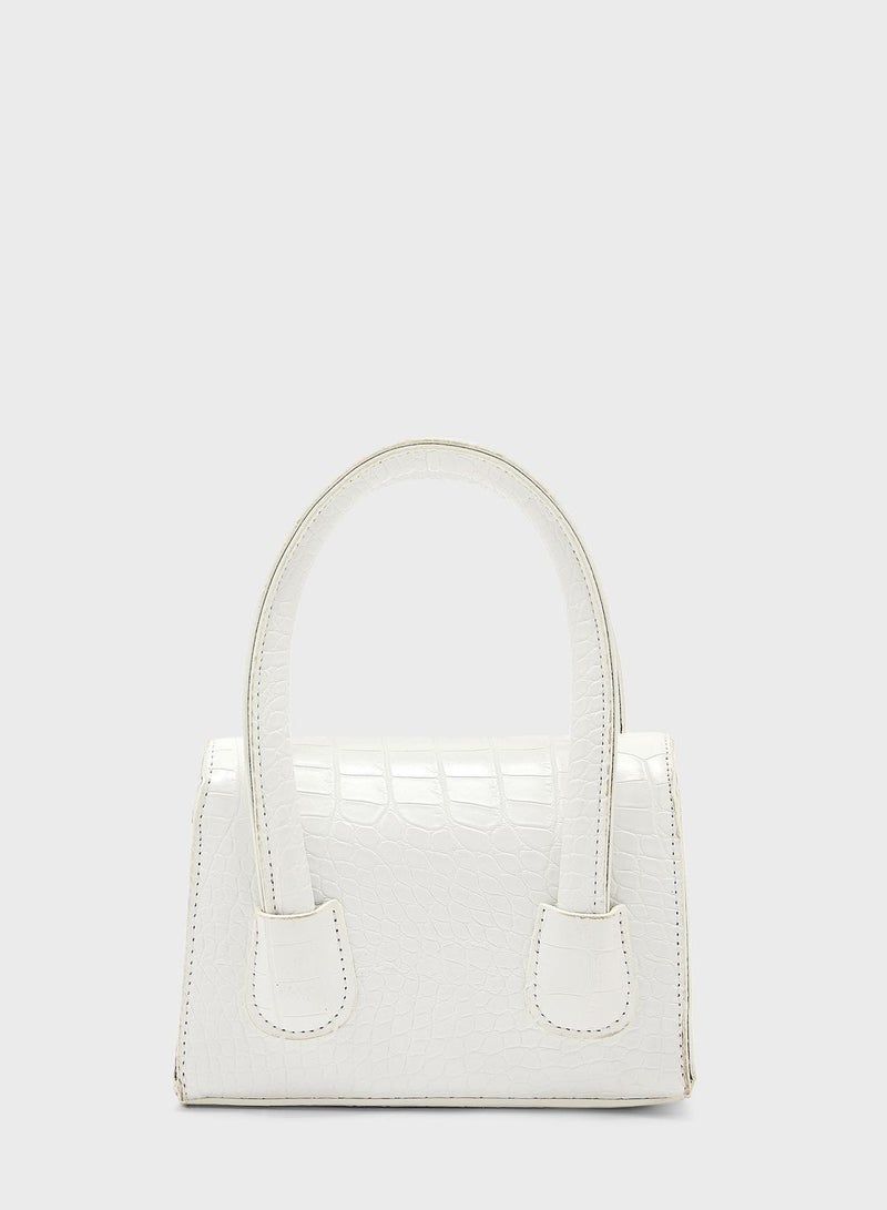 ELLA Croc Effect Mini Satchel Bag  - Image 2