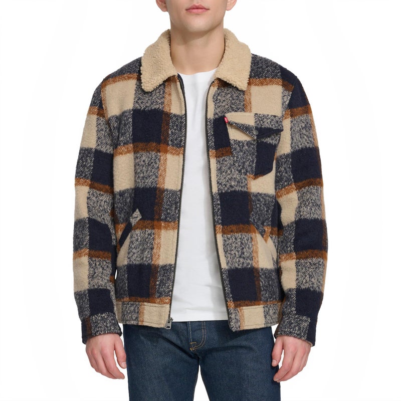 Levi's Men's Wool Blend Depot Jacket, Skater Plaid, Medium - Image 1