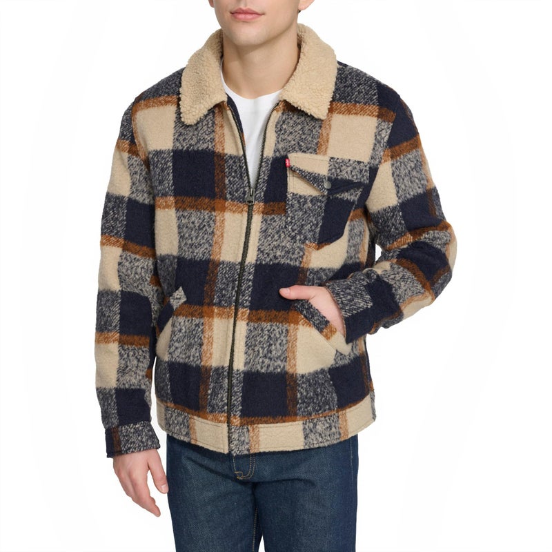 Levi's Men's Wool Blend Depot Jacket, Skater Plaid, Medium - Image 5