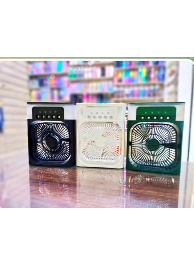 مروحة تبريد محمولة، مروحة تبريد هواء تبخيري صغيرة، مروحة مياه مع 5 رشاشات، 7 ألوان LED، مروحة مكتب شخصية بمنفذ USB للمكتب والمطبخ المنزلي وغرفة النوم والمسكن والأماكن الخارجية - Image 2