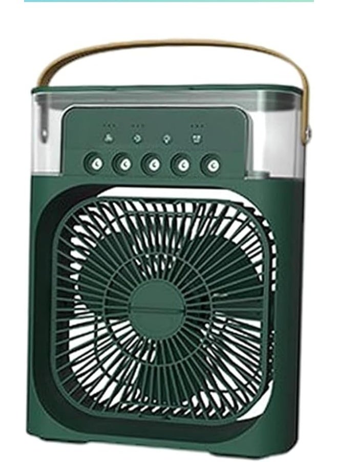 مروحة تبريد محمولة، مروحة تبريد هواء تبخيري صغيرة، مروحة مياه مع 5 رشاشات، 7 ألوان LED، مروحة مكتب شخصية بمنفذ USB للمكتب والمطبخ المنزلي وغرفة النوم والمسكن والأماكن الخارجية - Image 1