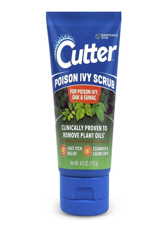 Cutter مقشر قاتل اللبلاب السام، البلوط والسماق، يزيل زيوت النباتات السامة التي تسبب الطفح والحكة، مصنوع من فيتامين E، تخفيف سريع للحكة، ينظف ويهدئ البشرة، وخرزات تقشير طبيعية - Image 1