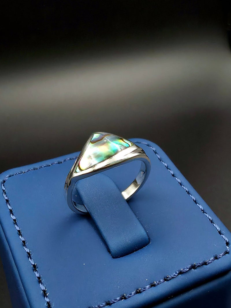 Kanira Premium 925 Sterling Silver Geometric Triangle Ring | Modern Minimalist Statement Ring | KANIRA | Size 6 - Image 3
