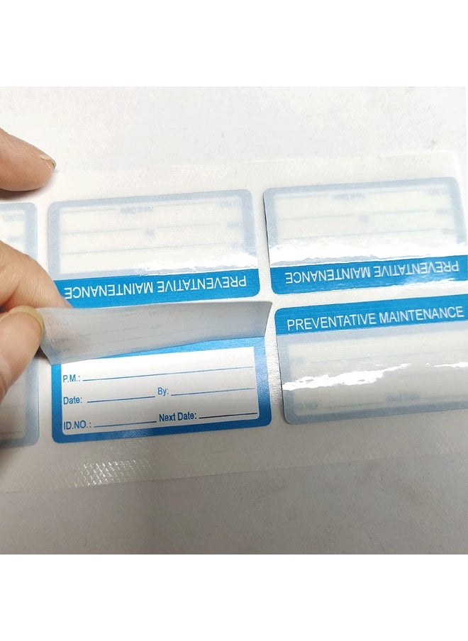 wootile - Self Laminating Preventative Maintenance Labels 1 X 2 Inch Inspection Safety Label By Date Next Stickers 180 Pcs Write On Calibration Stickers With Clear Flap Stickers Industrial Adhesive Vinyl Labels - Image 1