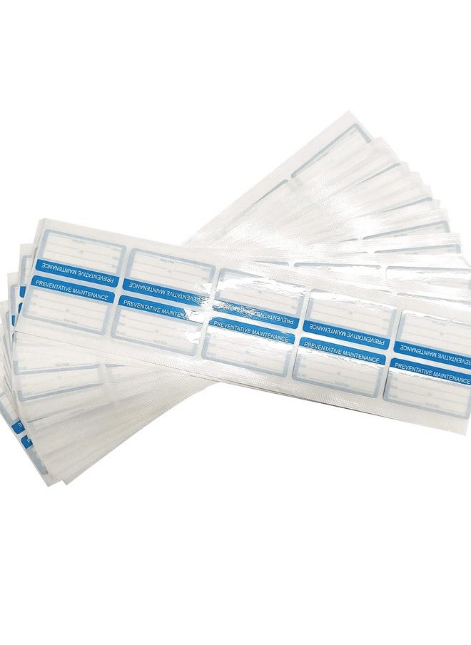 wootile - Self Laminating Preventative Maintenance Labels 1 X 2 Inch Inspection Safety Label By Date Next Stickers 180 Pcs Write On Calibration Stickers With Clear Flap Stickers Industrial Adhesive Vinyl Labels - Image 1