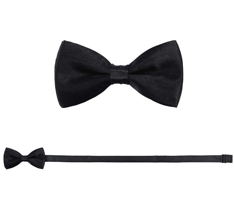 magicX Suspender and BowTie Sets for Kids- Adjustable,Y Back, Free Size-Green Black, Unisex (Black BowTie) - Image 3