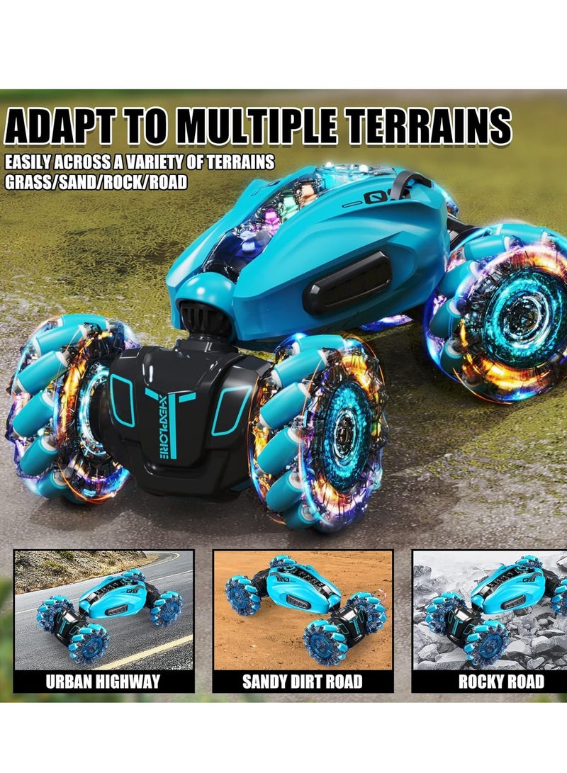 لفتة RC ، سيارة RC للأطفال من 6 إلى 12 سنة ، ضوء يتم التحكم فيه يدويا للأطفال ، على الوجهين مع مستشعر لفتة دوار 360 درجة للبنين والبنات - Image 5