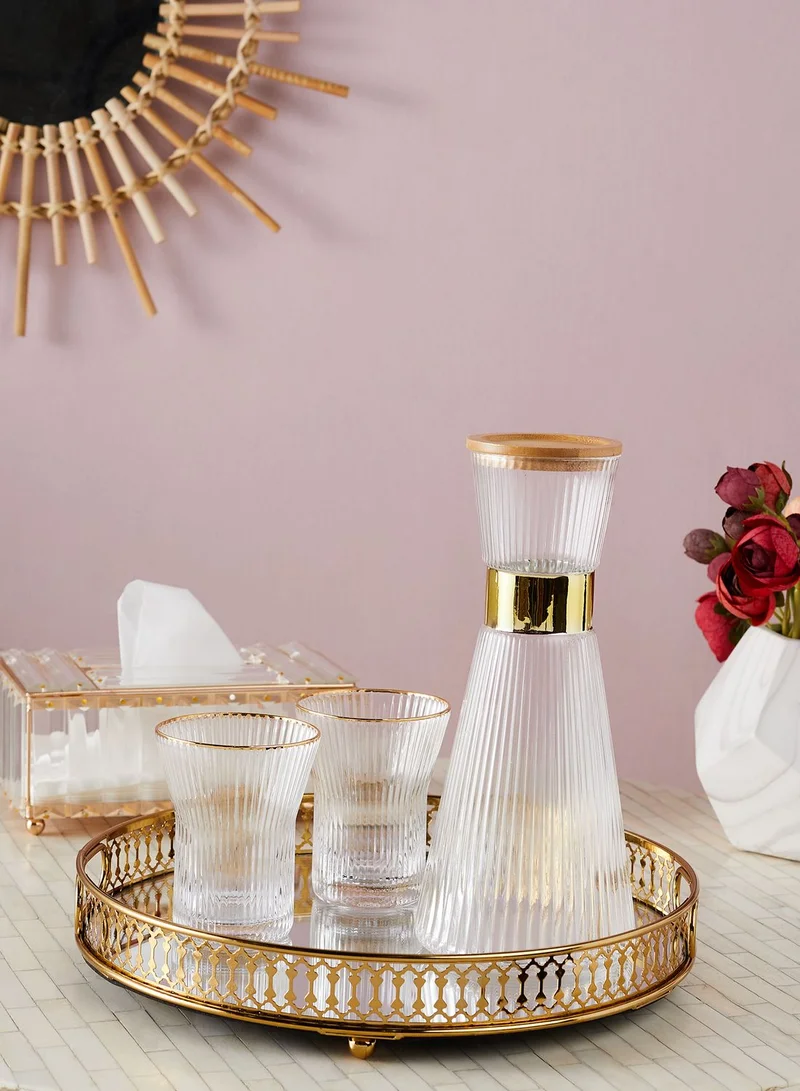 Noire Edit Glass Carafe & Glasses Set