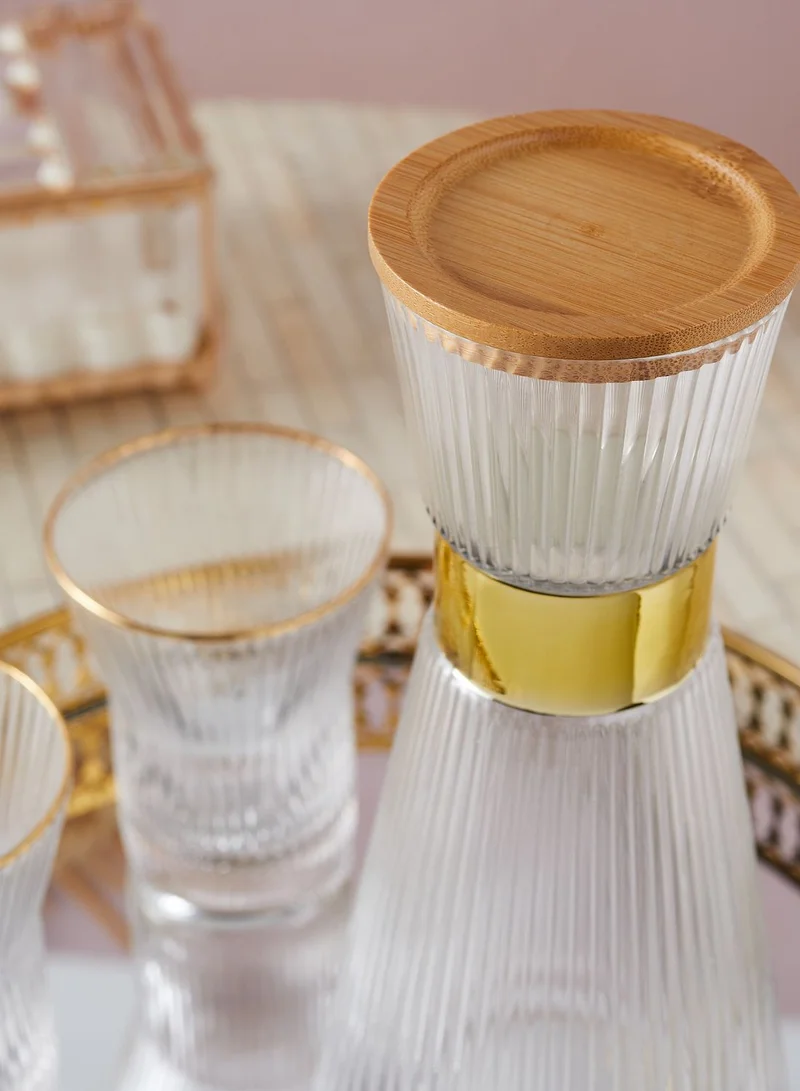 Noire Edit Glass Carafe & Glasses Set