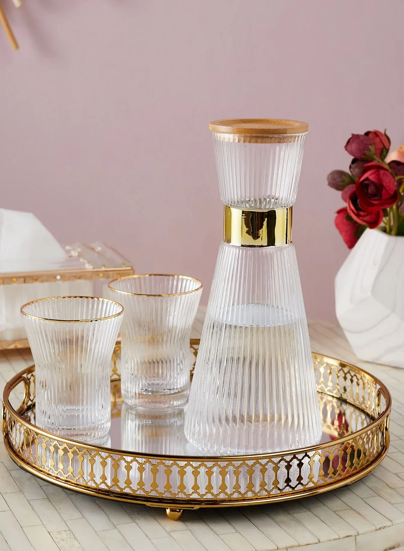 Noire Edit Glass Carafe & Glasses Set