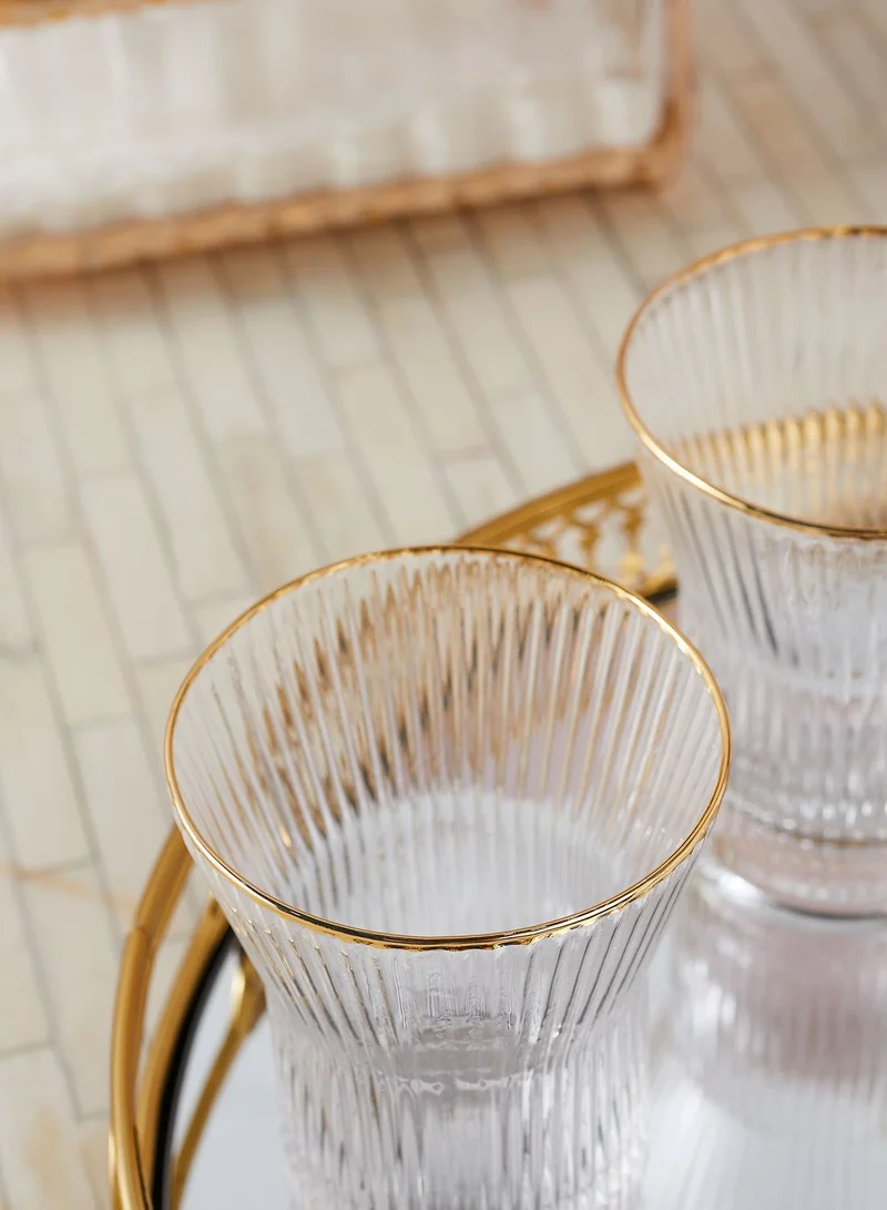 Noire Edit Glass Carafe & Glasses Set