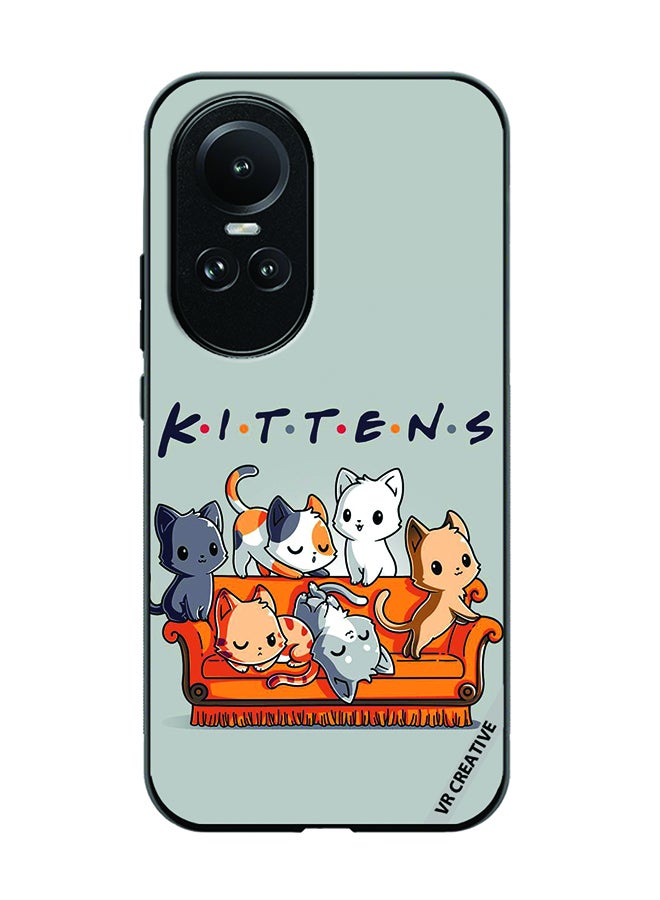 VR CREATIVE Protective Case Cover For Oppo Reno 10 Kittens Design Multicolour - Image 1