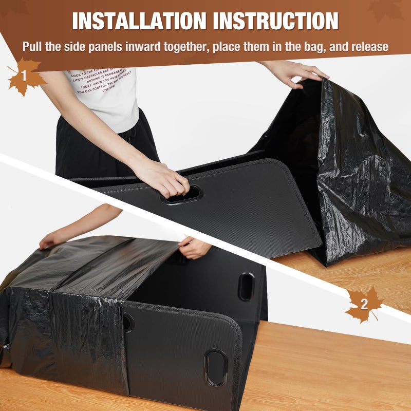 Touri Lawn and Leaf Trash Bag Holder No Assembly Required Holds 30-42 Gallon Bags Easy Open Easy Filling - Image 5