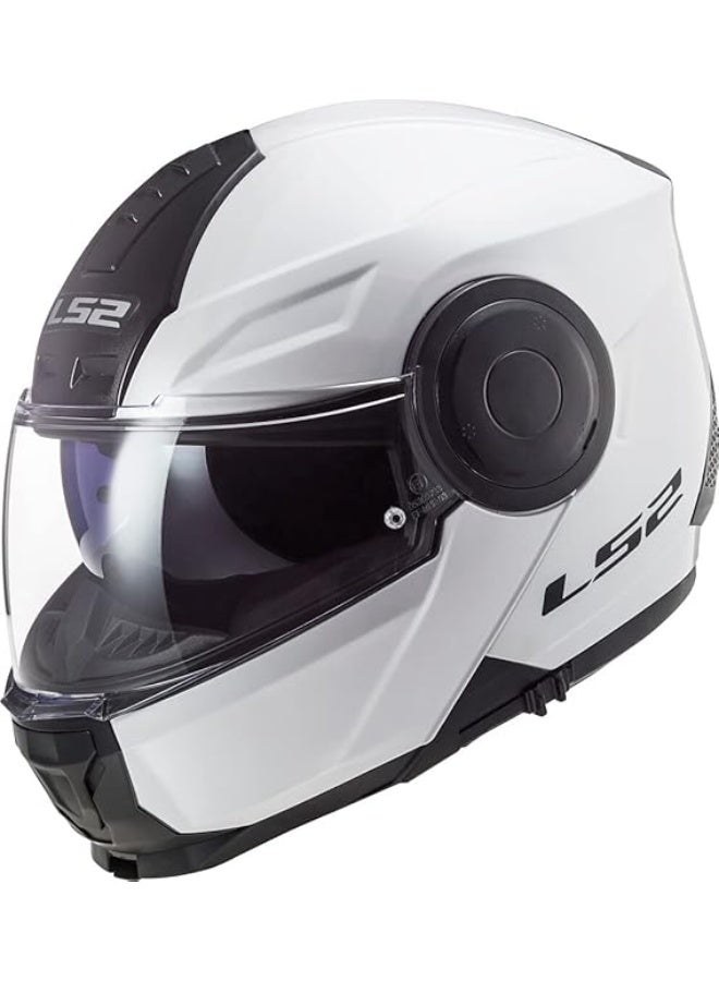 LS2 HELMETS LS2 FF902 SCOPE Modular Racing Helmet - Color White Gloss - Image 1
