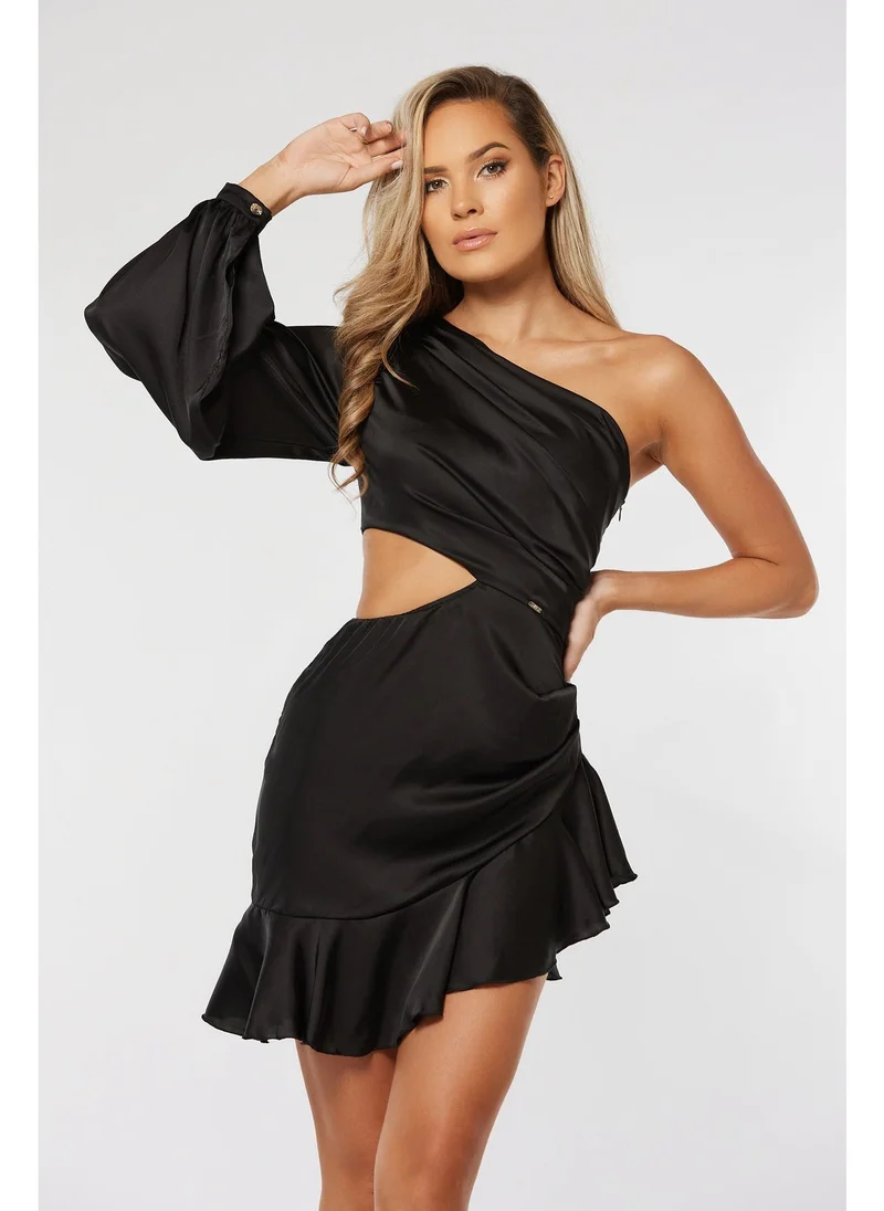 انيتاس Asymmetric Ruffle Dress