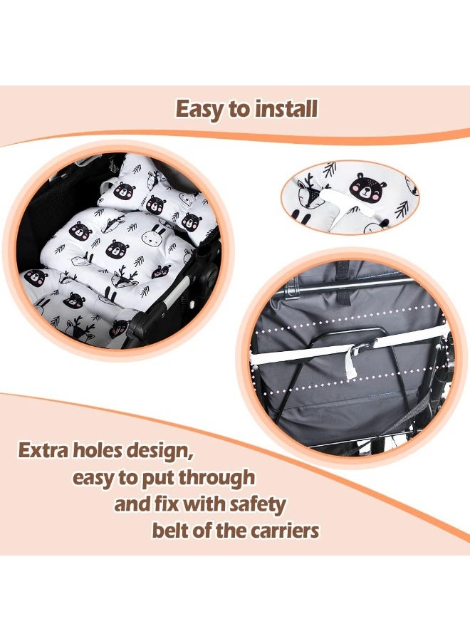 KAKIBLIN Toddler Car Seat Insert, Baby Stroller Liner Head and Body Support Pillow, Toddler Seat Pad Car seat Neck Support Cushion for Toddler, Bear - Image 4