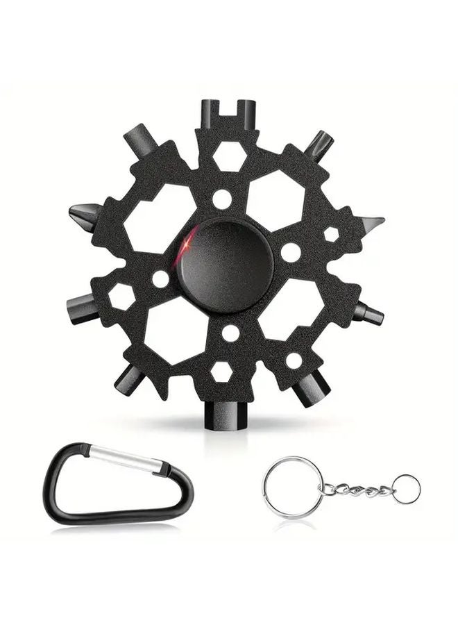 23 في 1 رقاقة ثلج سوداء متعددة الأغراض مع مفك براغي ومفتاح هدية للرجال - Image 1